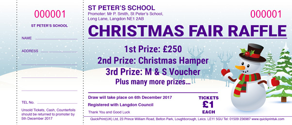 prize draw tickets