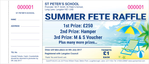 create a raffle ticket