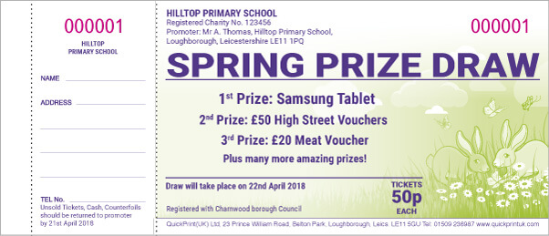 how to design a raffle ticket