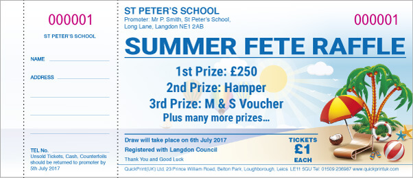 how to design a raffle ticket