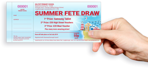 Raffle Tickets Raffle Ticket Printing Custom Tickets Quick Print Uk