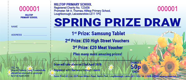 Spring 2020 raffle ticket design
