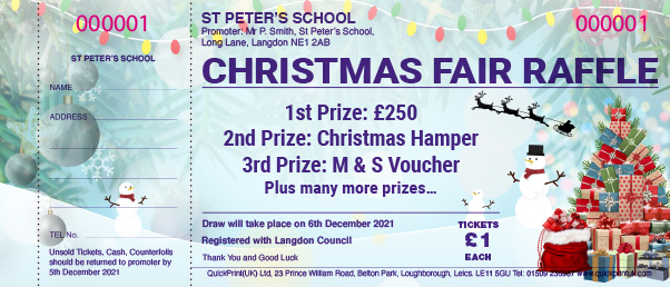 Christmas Raffle Ticket Design