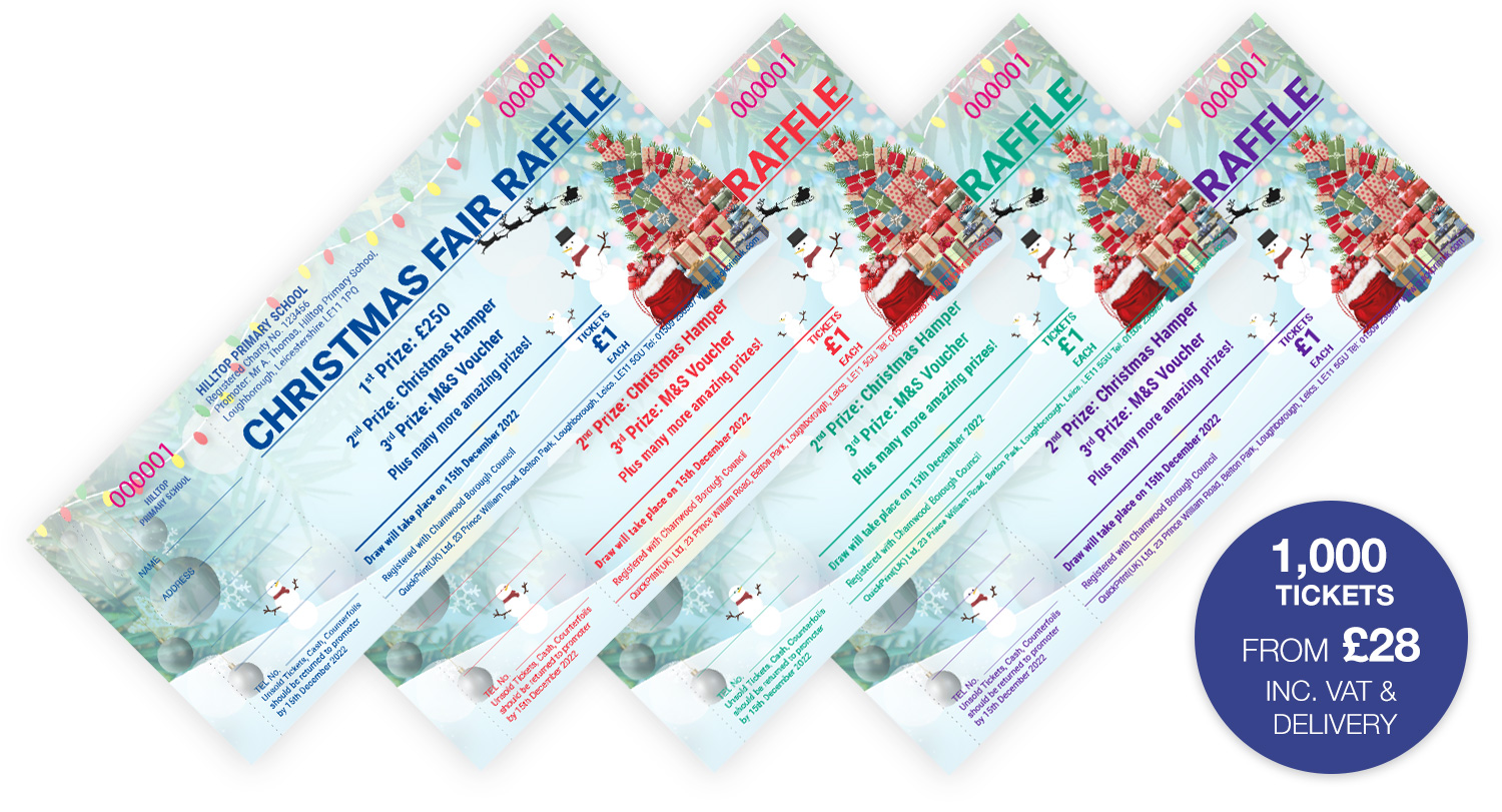 Christmas raffle tickets