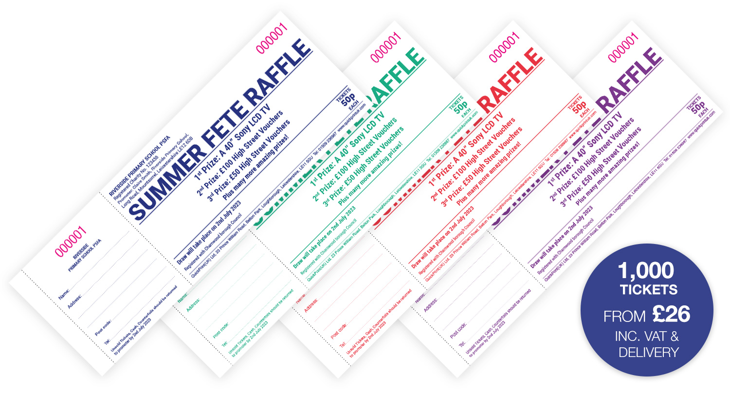 custom printed raffle tickets
