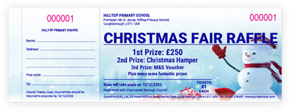 Christmas raffle ticket