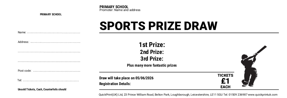 cricket raffle ticket