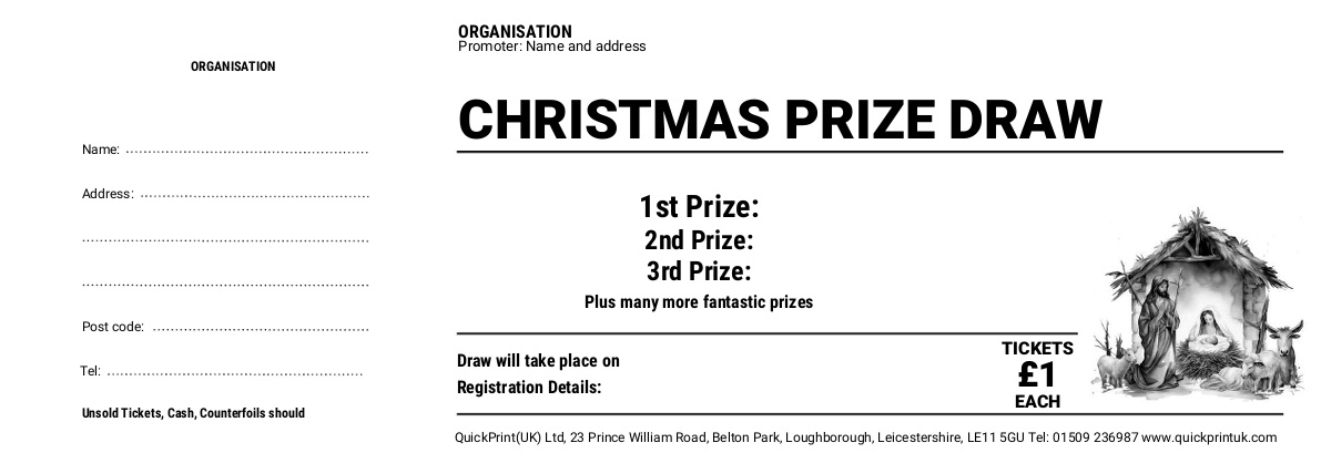 Christmas raffle ticket