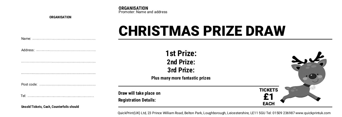 Christmas raffle ticket