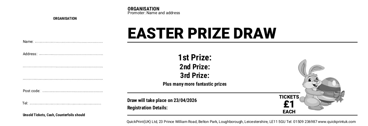 Easter raffle ticket