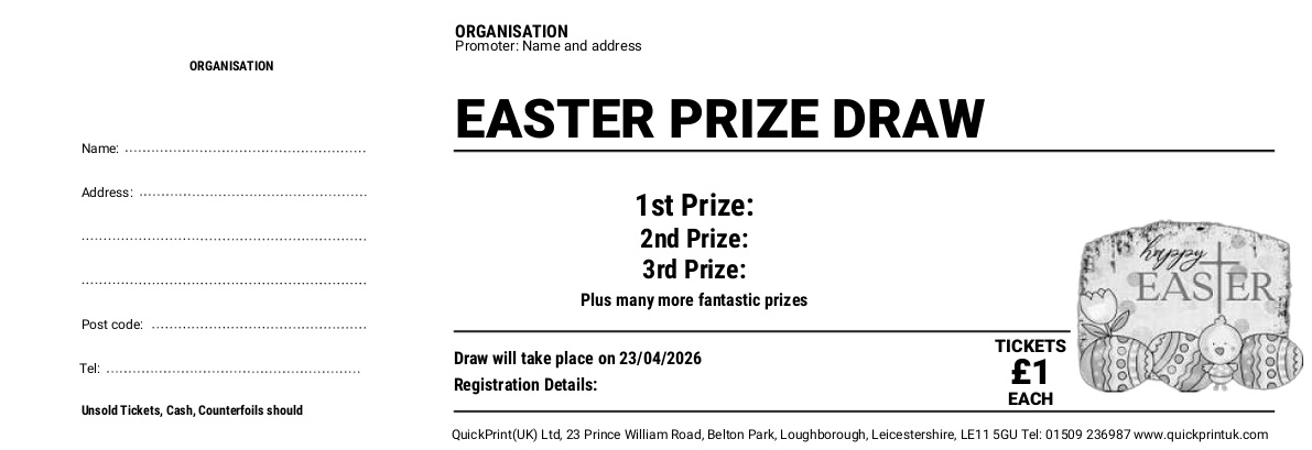Easter raffle ticket