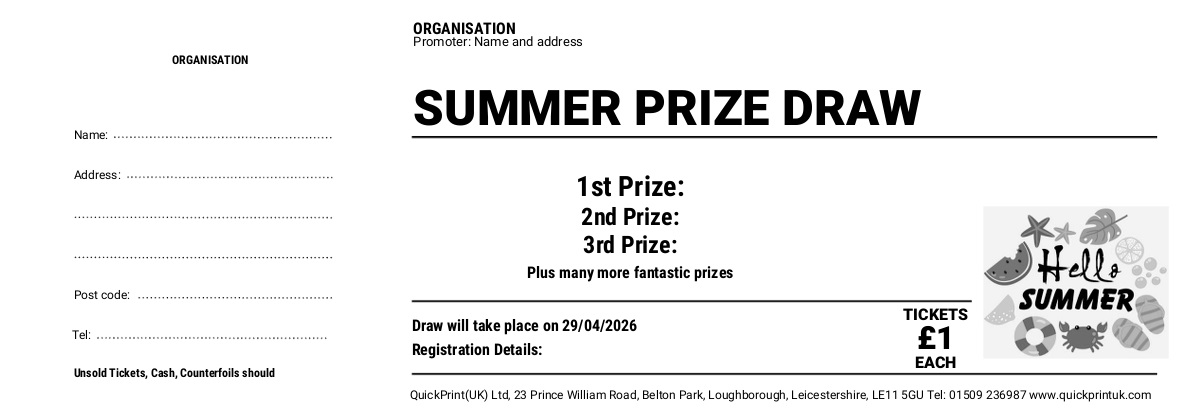 summer raffle tickets